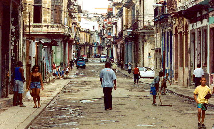 A typical street in Central Havana